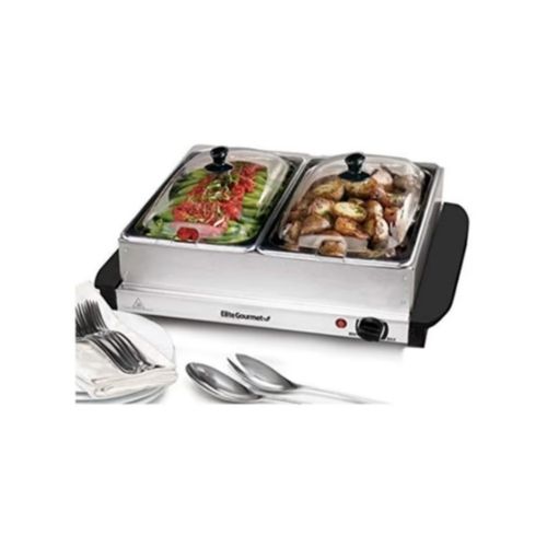 Elite Gourmet Dual Tray Buffet Server