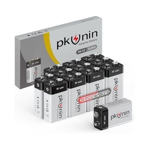 12-Pack Alkaline 9 Volt Batteries