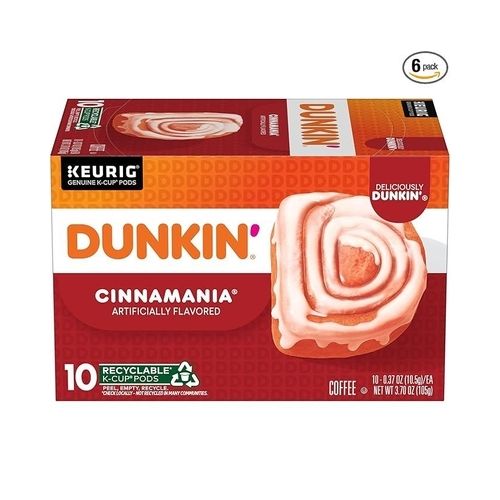 60 Keurig K-Cup Pods Dunkin' Cinnamania Flavored Coffee