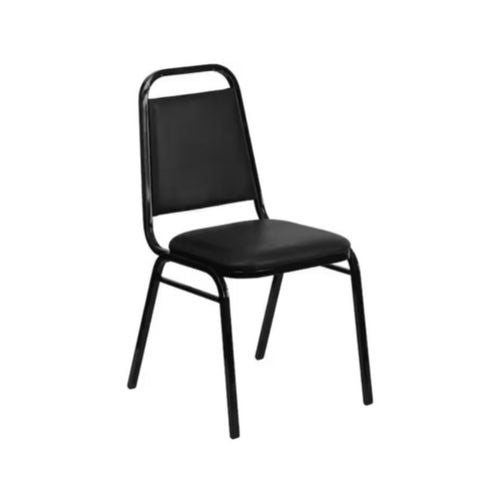 Carnegy Avenue Black Vinyl Banquet Chair