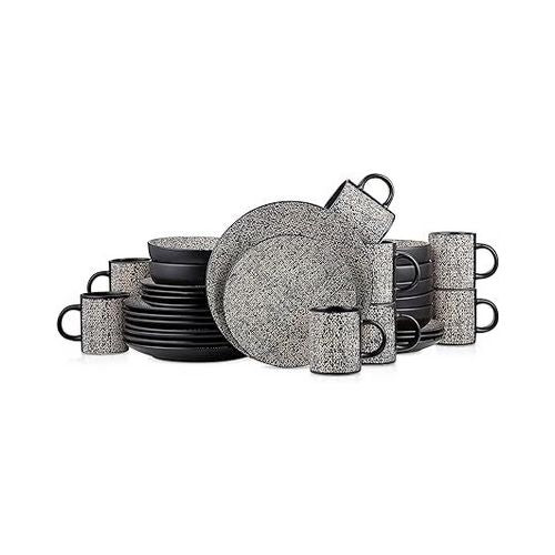 32 Piece Stone Lain Sophie Rustic Stoneware Dinnerware Service For 8