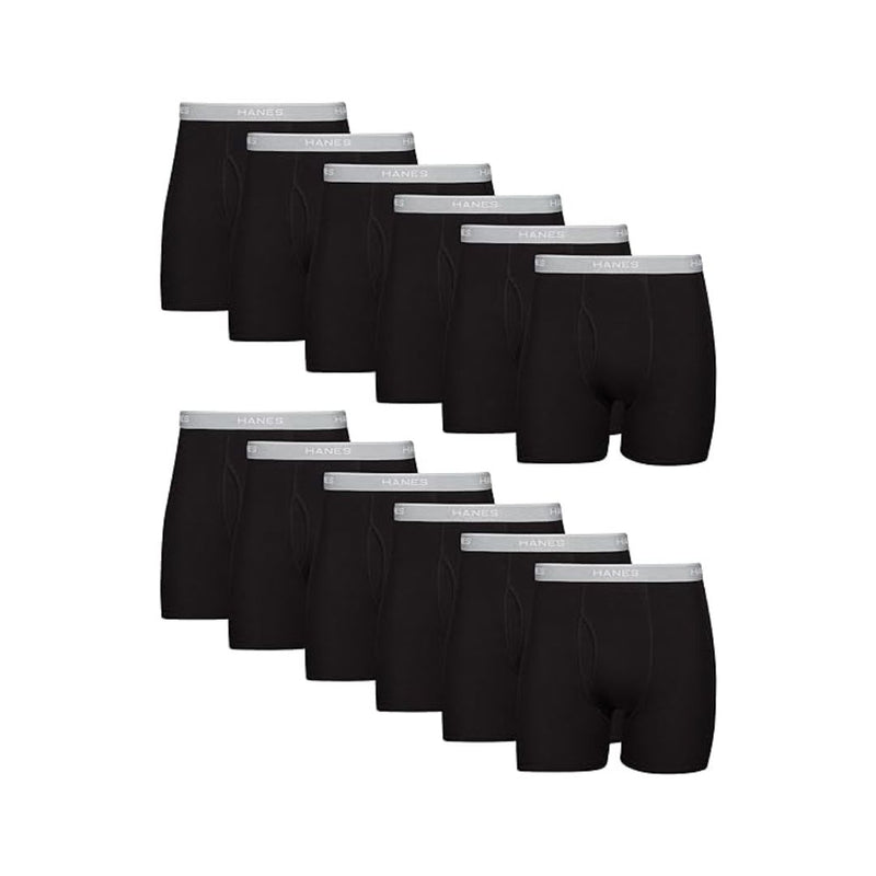 Pack of 12 Hanes Men’s Boxer Briefs