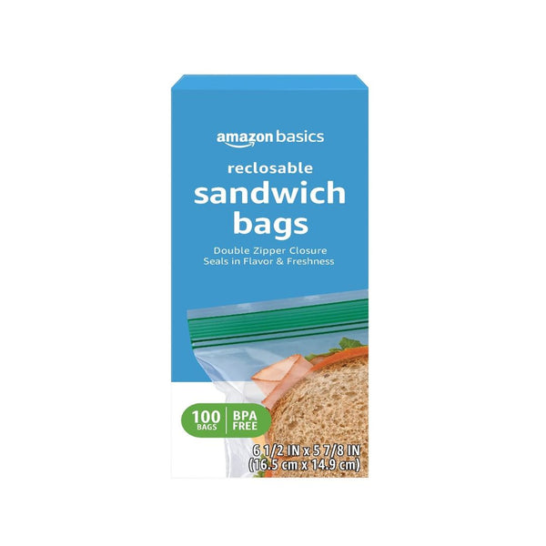 100 Amazon Basics Sandwich Bags