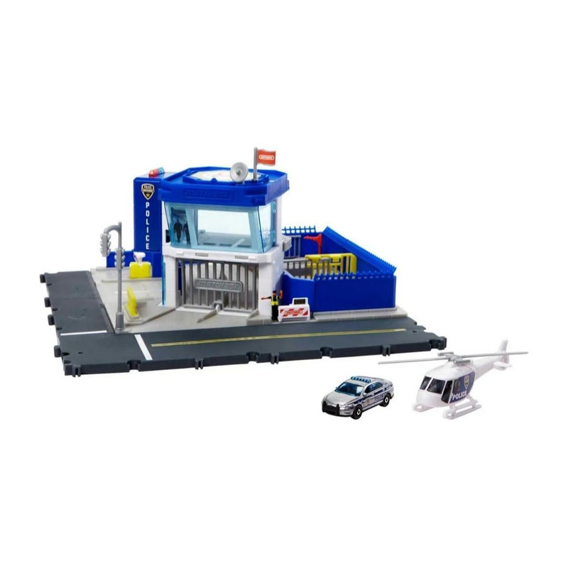 Matchbox Police Station Playset with Helicopter & Car
