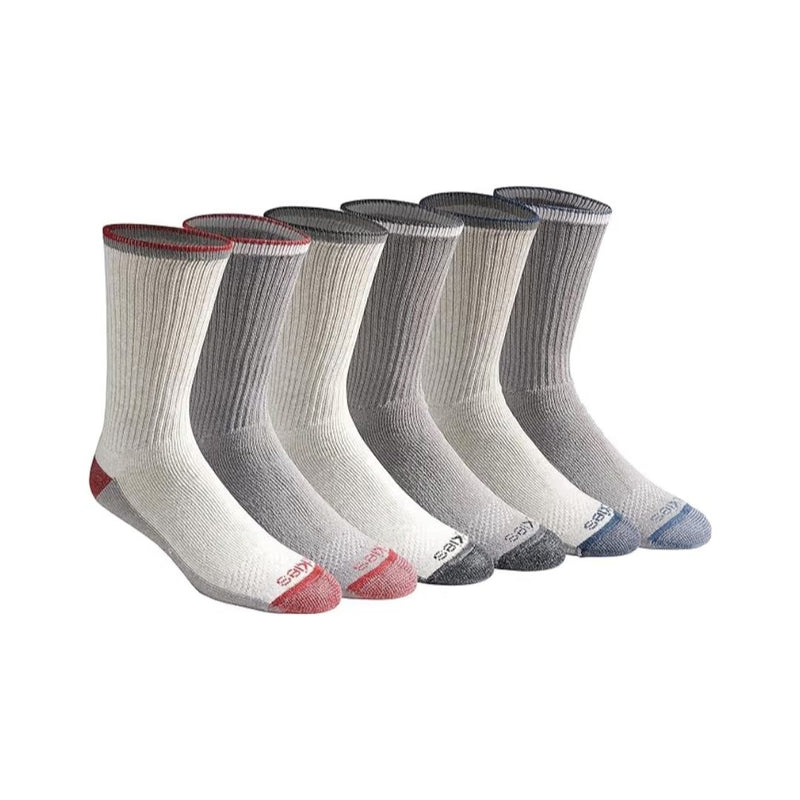 6 Pairs Of Dickies Men’s Dri-Tech Legacy Moisture Control Crew Socks (Many Colors)