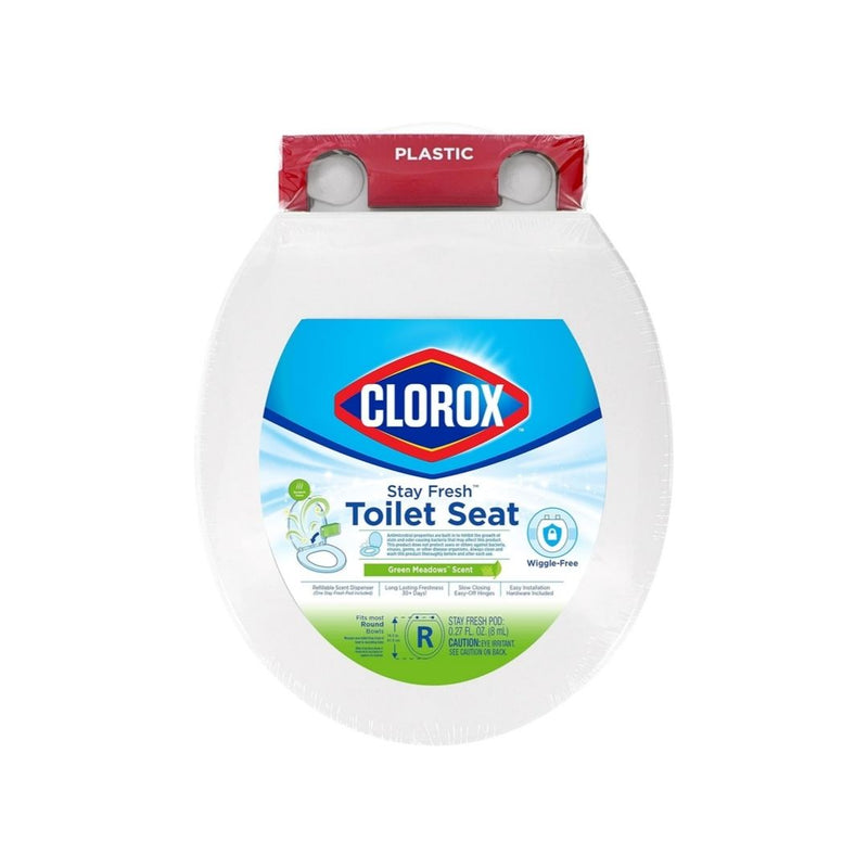 Clorox Round Scented Plastic Toilet Seat with Easy-Off Hinges