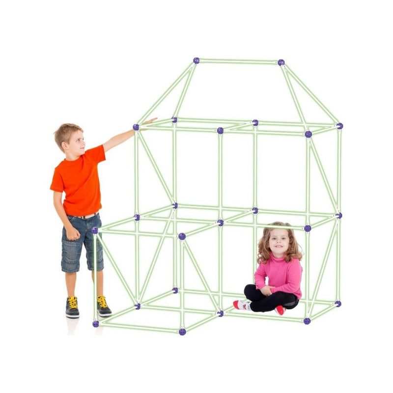 125-Piece PicassoTiles Kids Fort Building Kit Glow In The Dark Playset