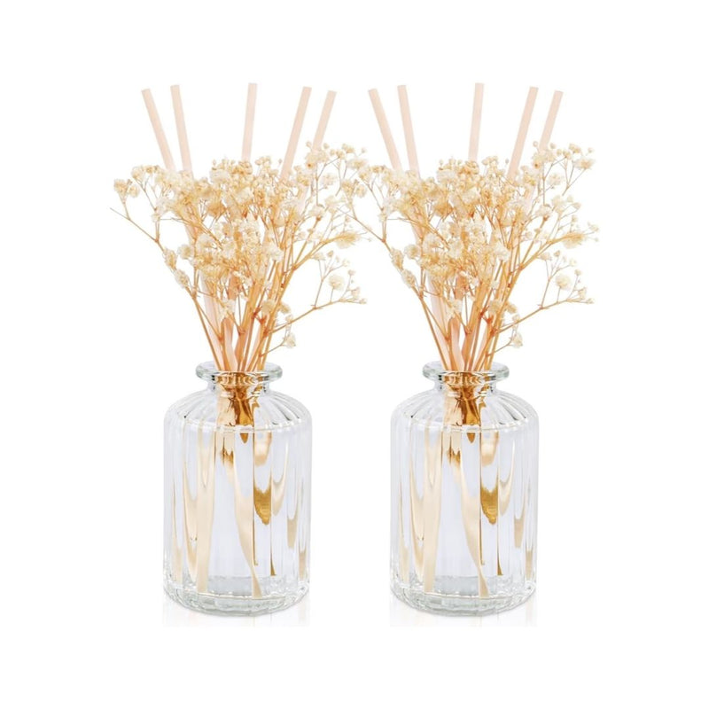 2-Pack 12.2 Oz Vanilla Scented Diffuser with 16 Sticks