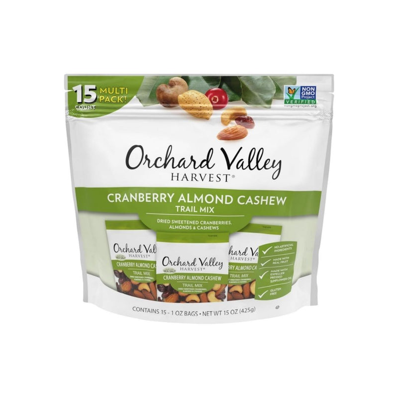 15 Bags of Orchard Valley Harvest Cranberry Almond Cashew Trail Mix