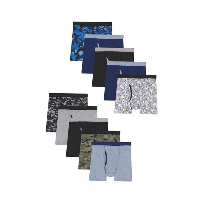 10 Hanes Boy's Boxer Briefs