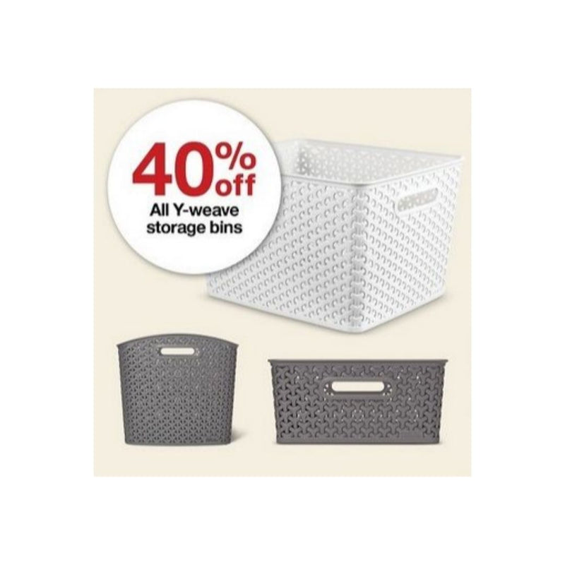 Save 40% Off Brightroom Y-Weave Storage Boxes!