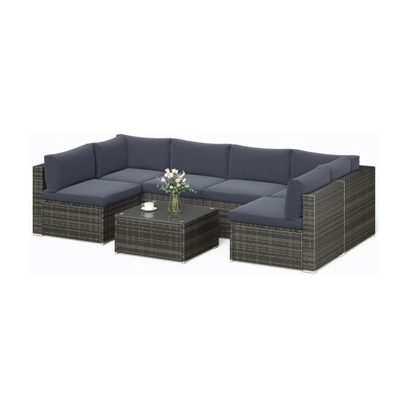 All Weather 7 Piece Patio Sofa & Table Set