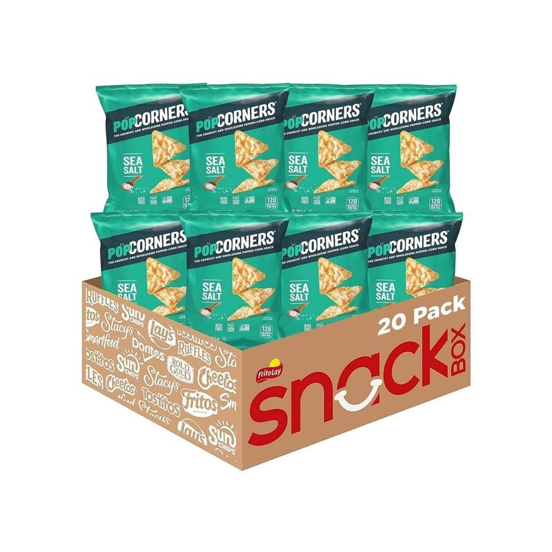 20 Bags of Popcorners Gluten Free Chips, Sea Salt
