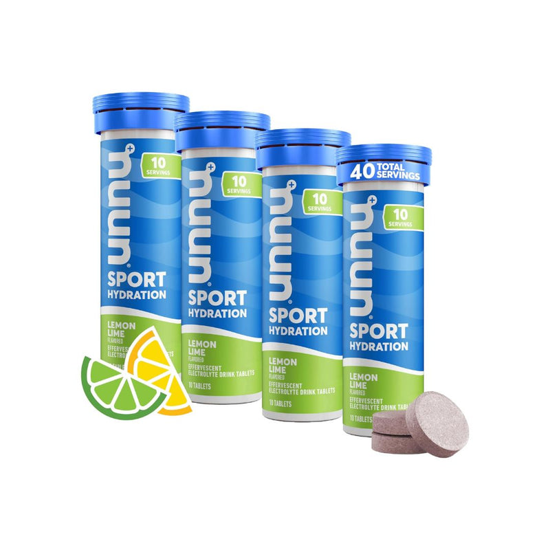 4 Pack Nuun Sport Electrolyte Tablets, Lemon Lime