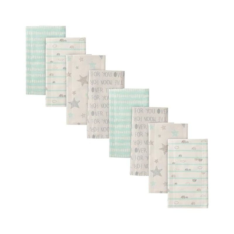 8-Pack Gerber Baby Cotton Flannel Burp Cloths