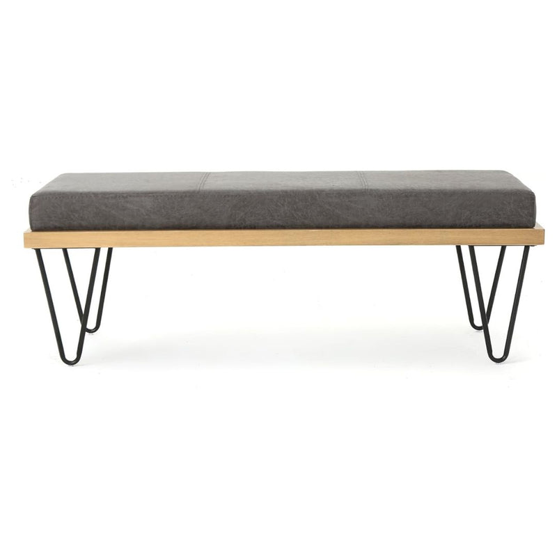 Christopher Knight Industrial Modern Microfiber Bench