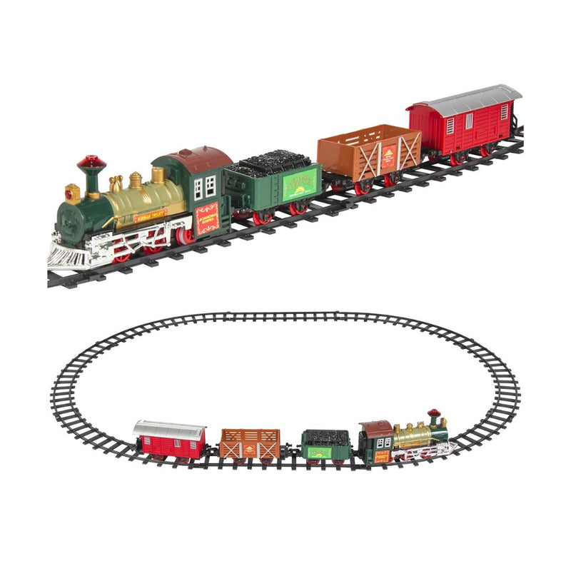Kids Classic Electric Railway Train Car Track Play Set Toy