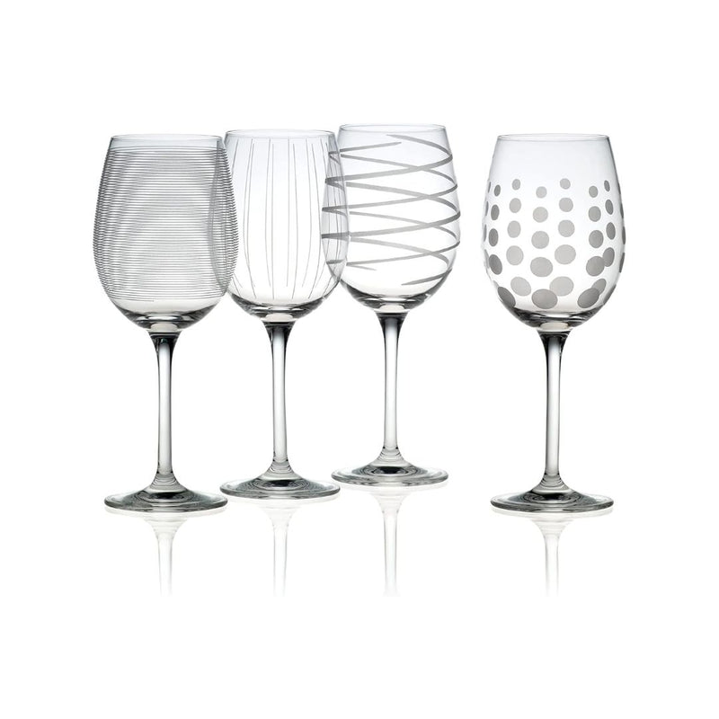 Set of 4 Mikasa Cheers White Wine Glasses