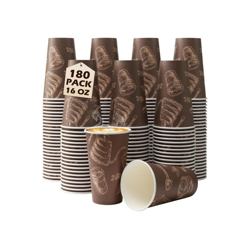 180-Pack 16 oz Paper Cups