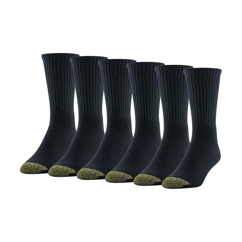 6 Pairs of GOLDTOE Men’s Cotton Blend Athletic Crew Socks