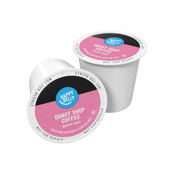 100 Count Happy Belly Medium Roast Coffee Pods, Donut Style