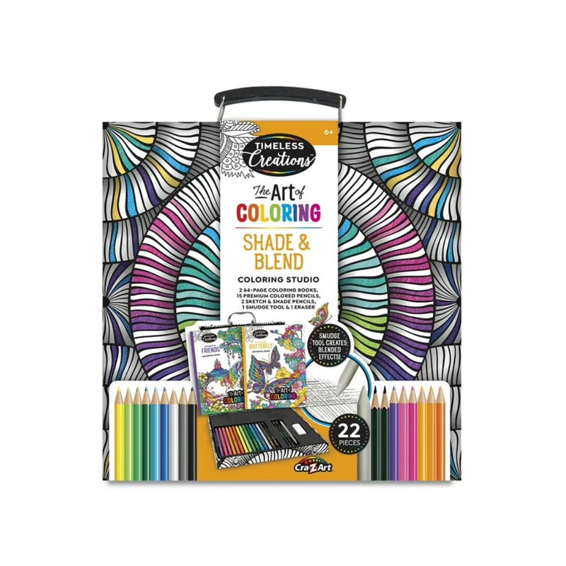 Cra-Z-Art Timeless Creations Shade & Blend Multicolor Coloring Set
