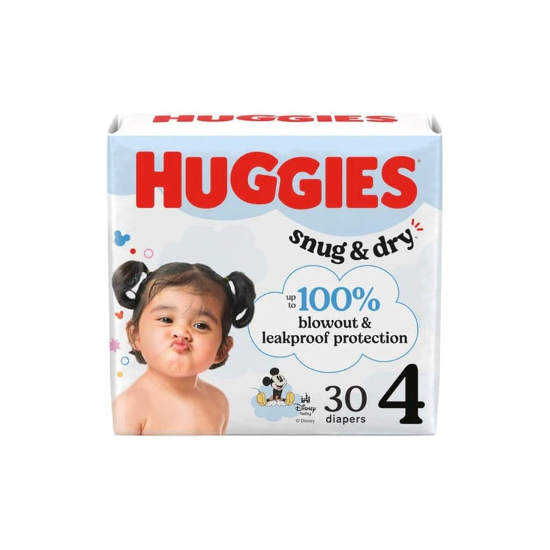 30 Huggies Little Movers Size 4 Diapers