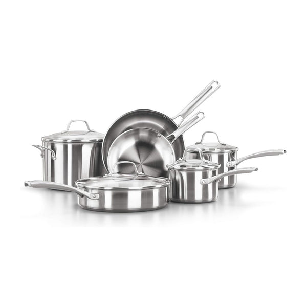 Calphalon 10-Piece Stainless Steel Cookware Set