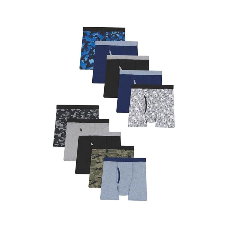 10-Pack Hanes Boys’ Boxer Briefs