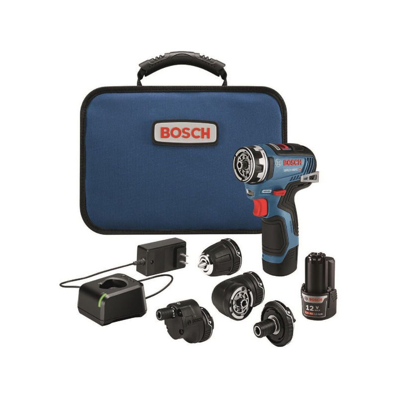 BOSCH 12V Max EC Brushless Flexiclick 5-In-1 Drill/Driver System with (2) 2 Ah Batteries