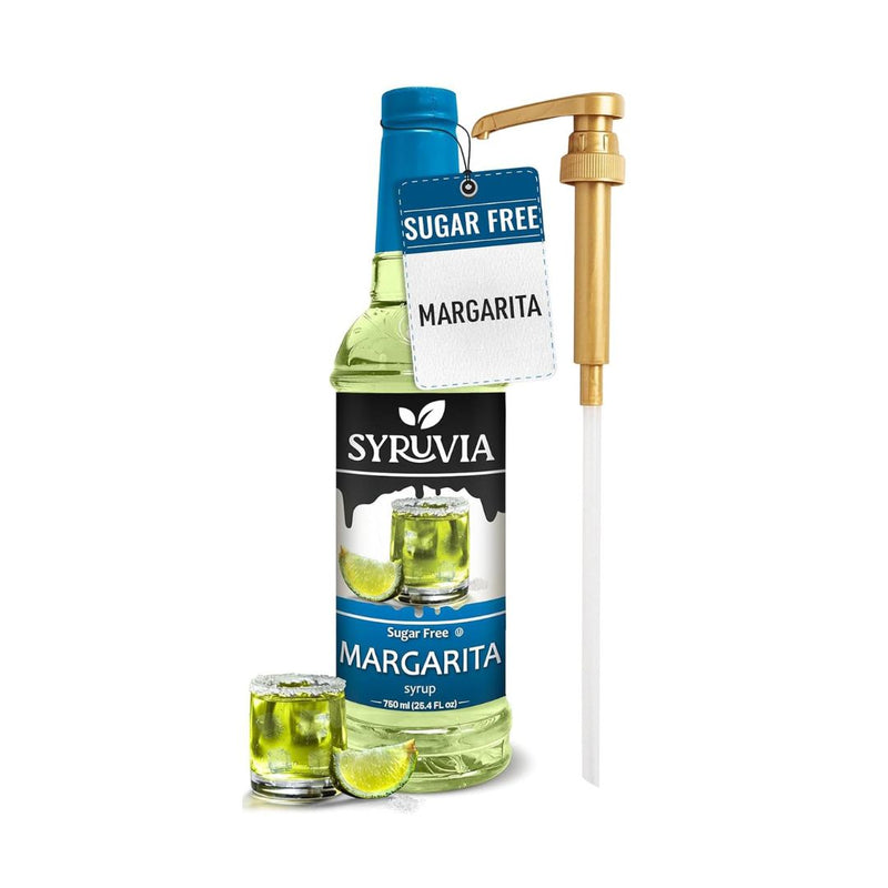 Syruvia Sugar Free Margarita Syrup With Syrup Pump Dispenser