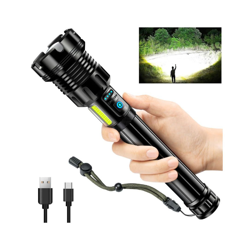 990000 High Lumens Super Bright Rechargeable Tactical Flashlight