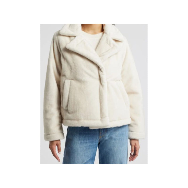 Sam Edelman Notched Lapel Faux Fur Jacket
