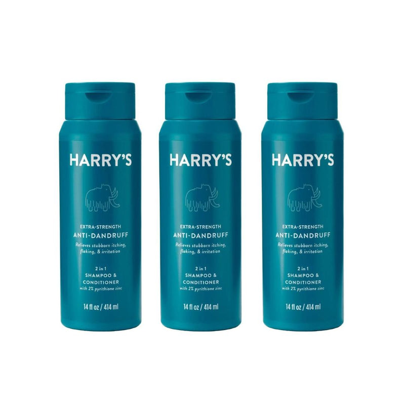 3 Pack Harry's 2-in-1 Anti Dandruff Shampoo & Conditioner