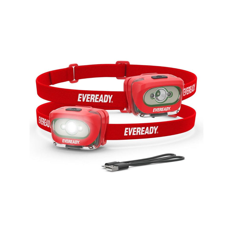 Pack of 2 Eveready LED Rechargeable Headlamps