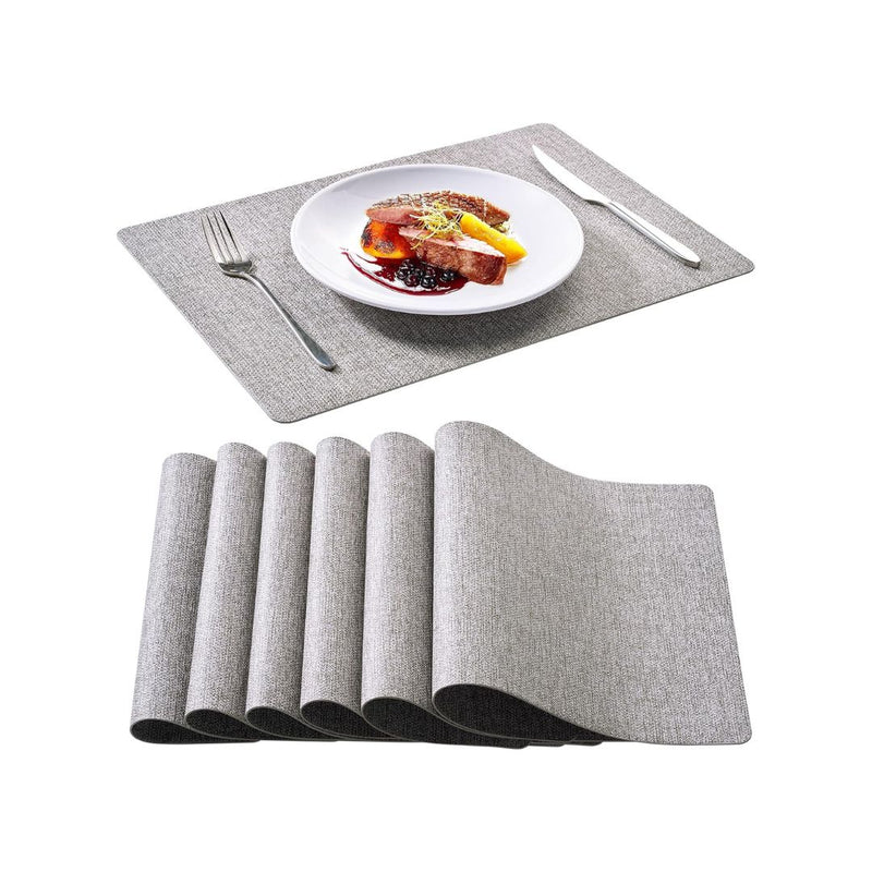 Set of 6 Faux Leather Placemats
