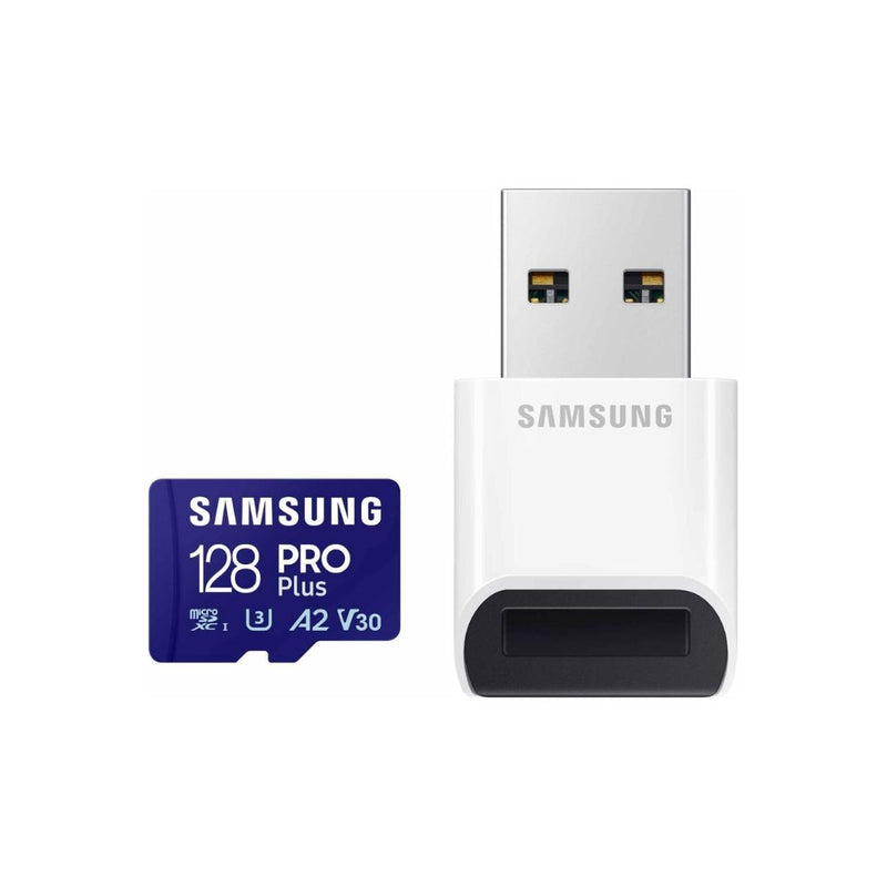 SAMSUNG 128GB microSD Memory Card + Reader