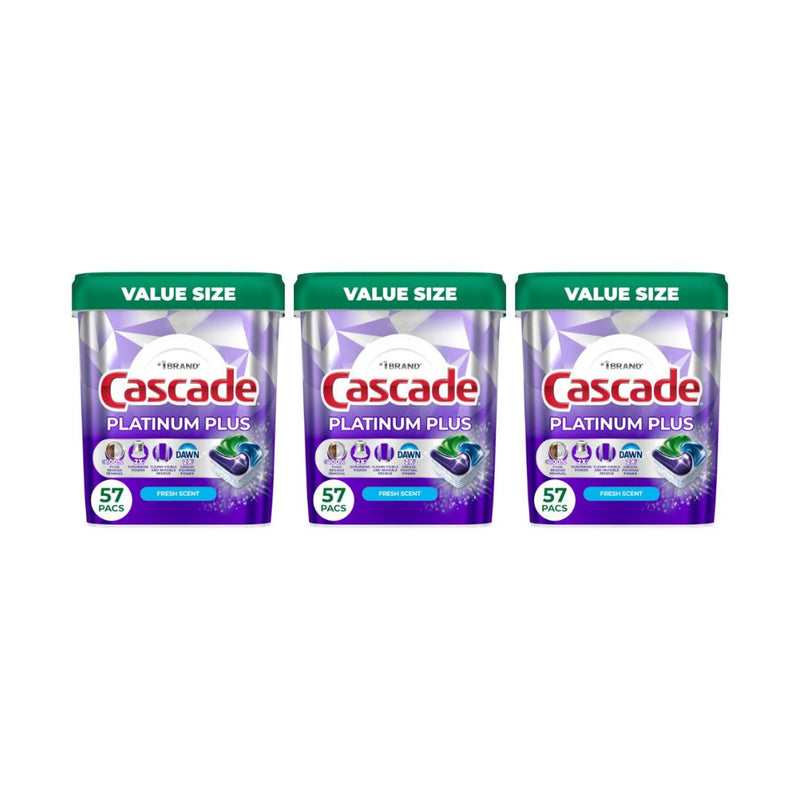 3 Tubs of Cascade Platinum Plus Dishwasher Pods + Get $15 Amazon Credit!