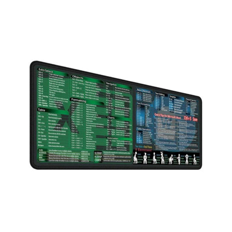 XXL Excel & Word Cheat Sheet Mousepad