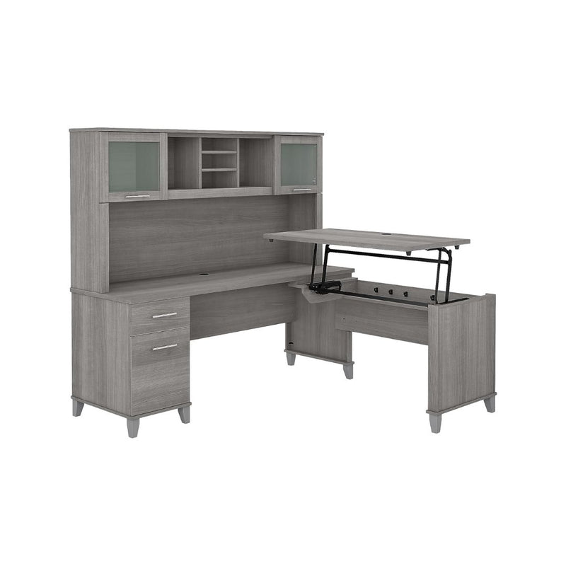 Bush Furniture Somerset 72W 3 Position Sit to Stand L Shaped Desk