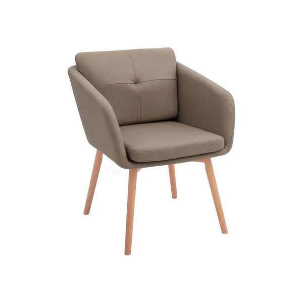 CangLong Faux Leather Side Upholstered Arm Dinging Chair