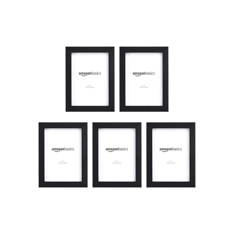 Pack of 5 Amazon Basics Rectangular Photo Picture Frames