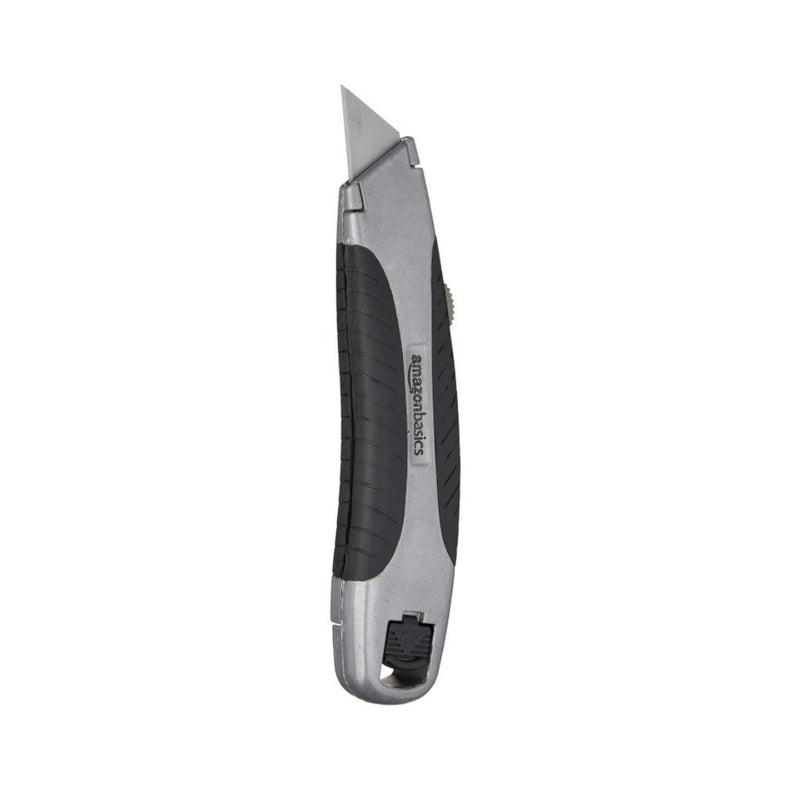 Amazon Basics Soft Grip Retractable Utility Knife with 3 Blades
