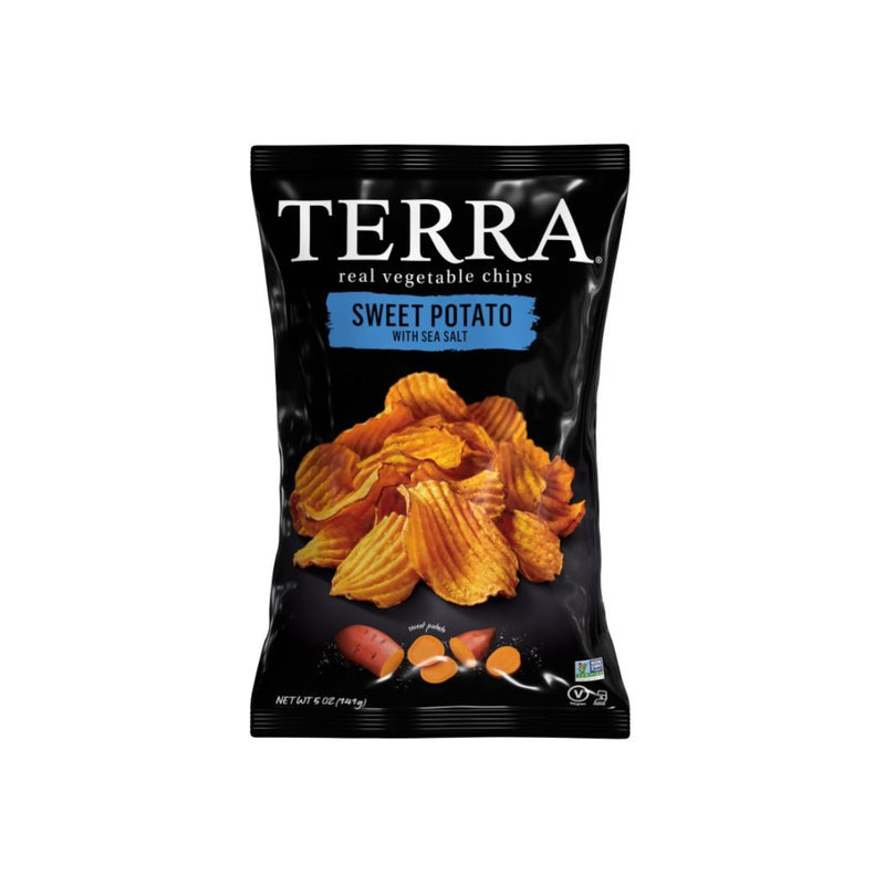 Terra Vegetable Chips, Crinkle Cut Sweet Potato with Sea Salt
