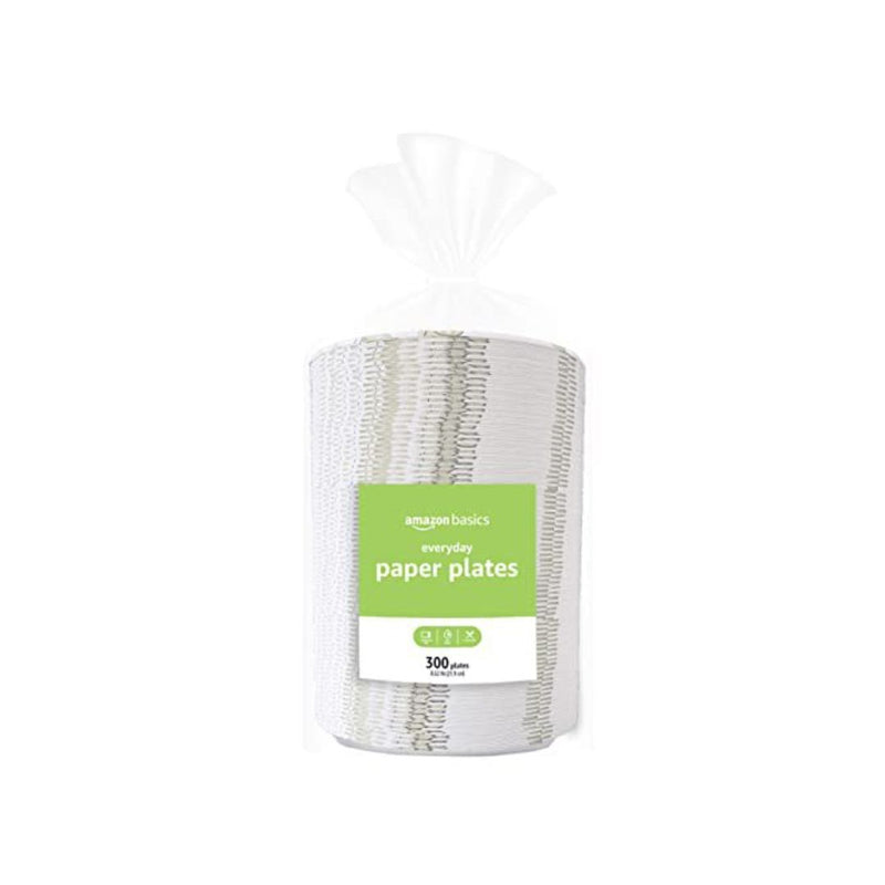 300 Pack Of Amazon Basics Everyday 8.6" Paper Plates