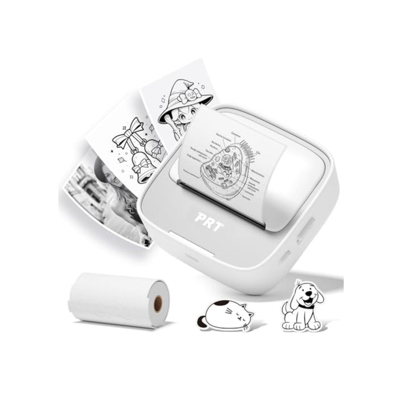 Portable Mini Sticker Printer, Bluetooth Label Maker with Paper