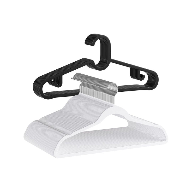 50-Pack Velvet Hangers With 10 Plastic Hangers
