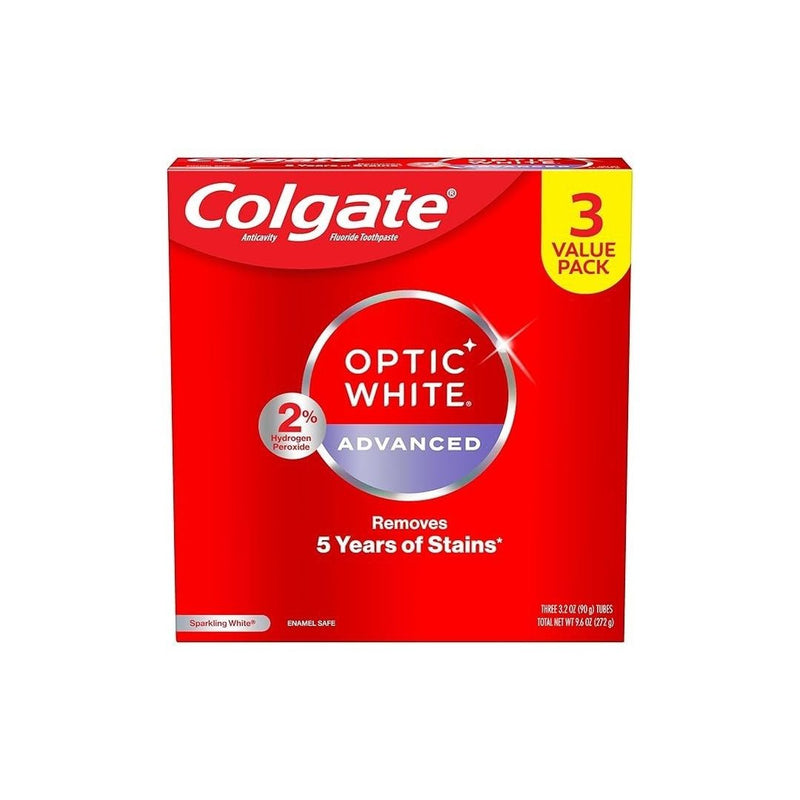 3-Pack Colgate Optic White Advanced Hydrogen Peroxide Toothpaste