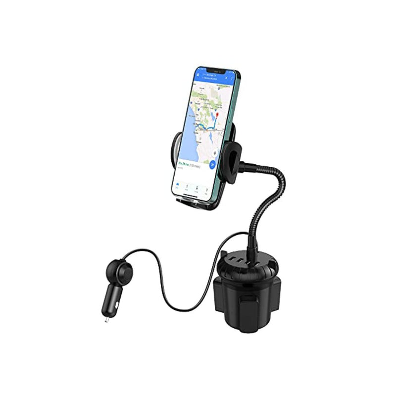 4-Port USB Car Charger with Phone Holder