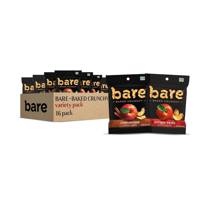 Pack of 16 Bare Baked Crunchy Apples Fuji & Reds and Cinnamon Variety Pack